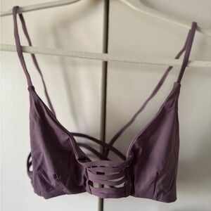 Dippin’ Daisy’s Strappy Bikini (Top Only) in Purple Haze NWT